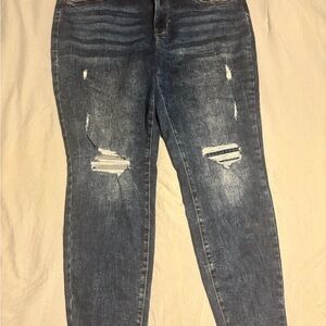 Maurices Distressed Skinny Jeans in Blue